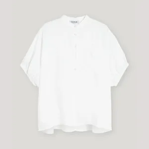 SoSUE Cowboy Button Blouse in White