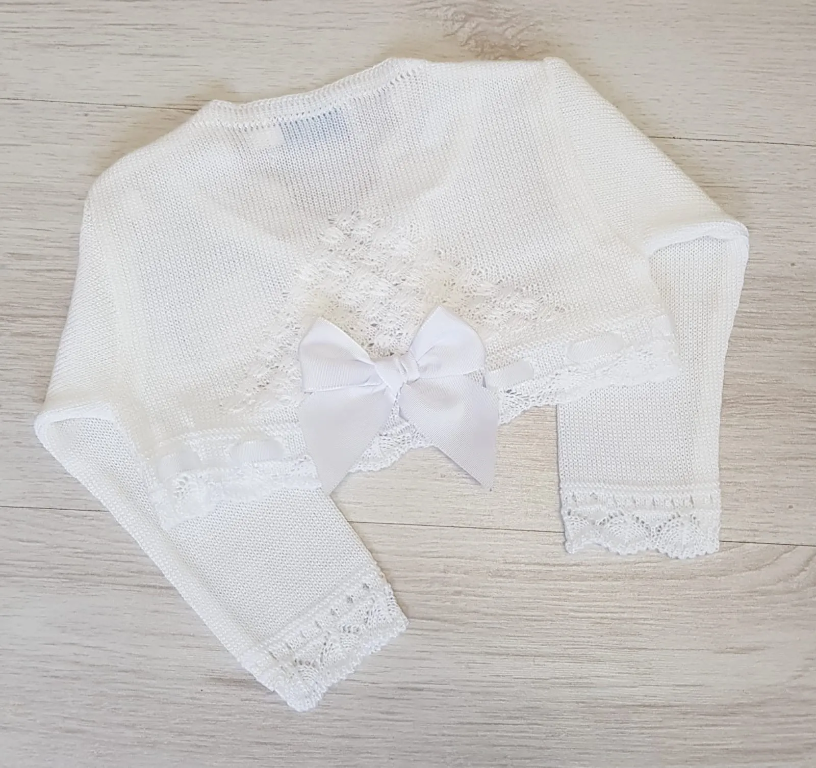 Spanish white ribbon bolero