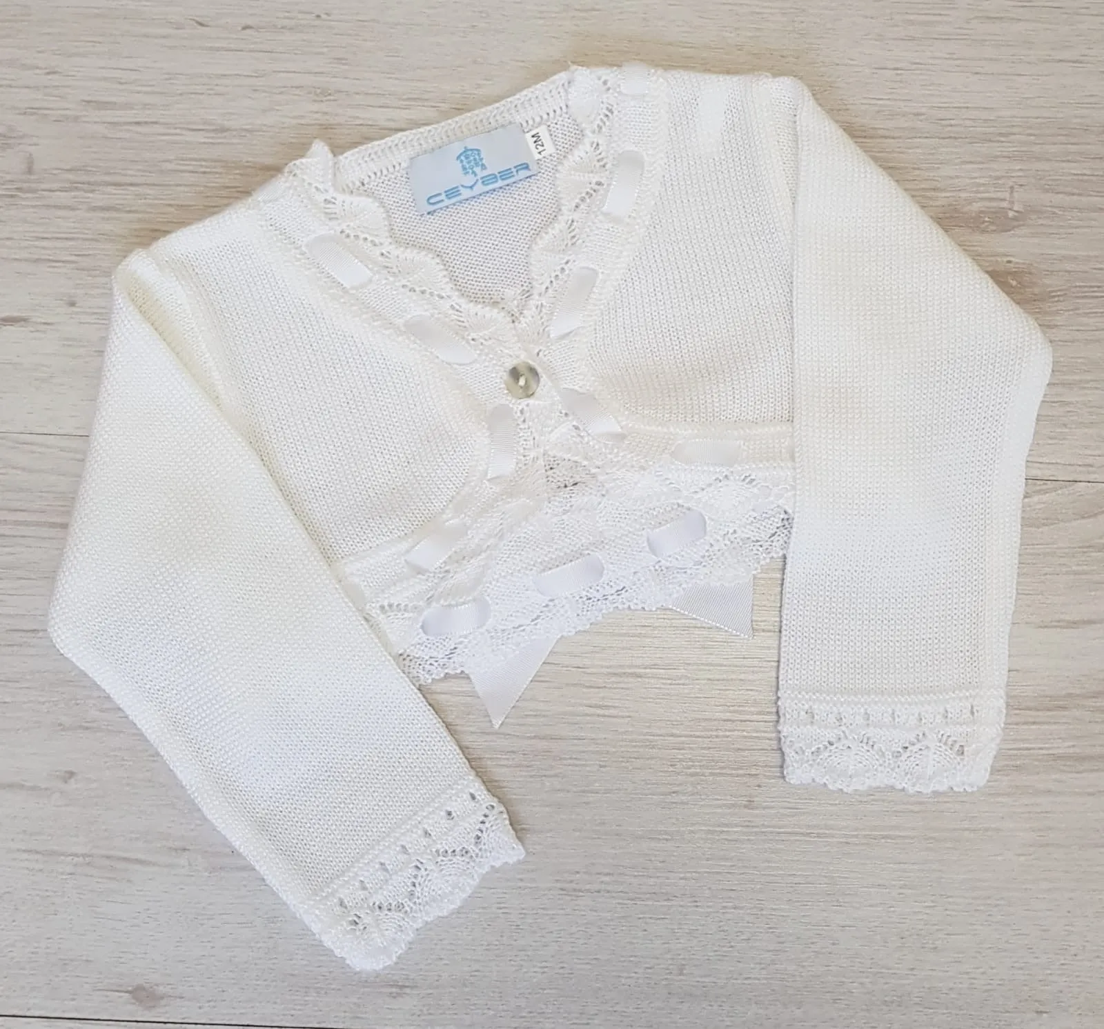 Spanish white ribbon bolero