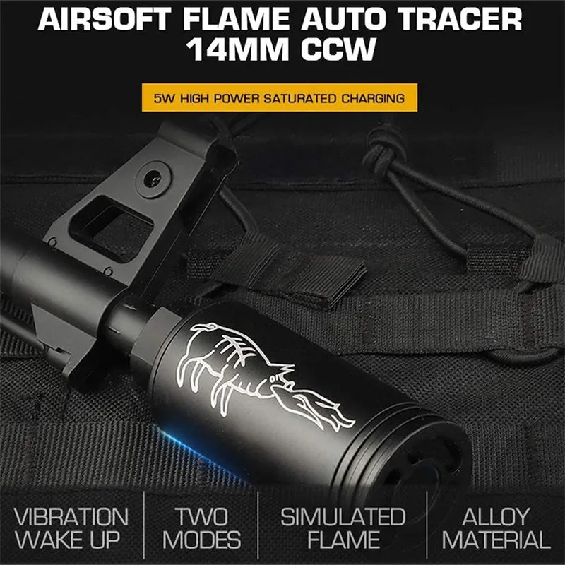 Spitfire Airsoft Pistol / Rifle Tracer Unit (Black) 14mm CCW