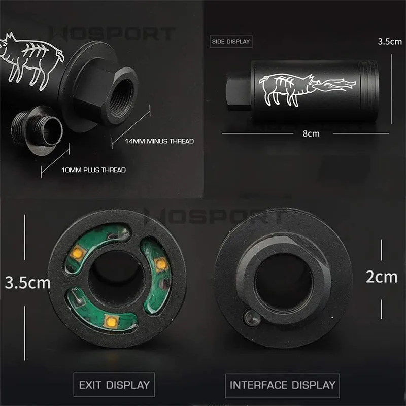 Spitfire Airsoft Pistol / Rifle Tracer Unit (Black) 14mm CCW