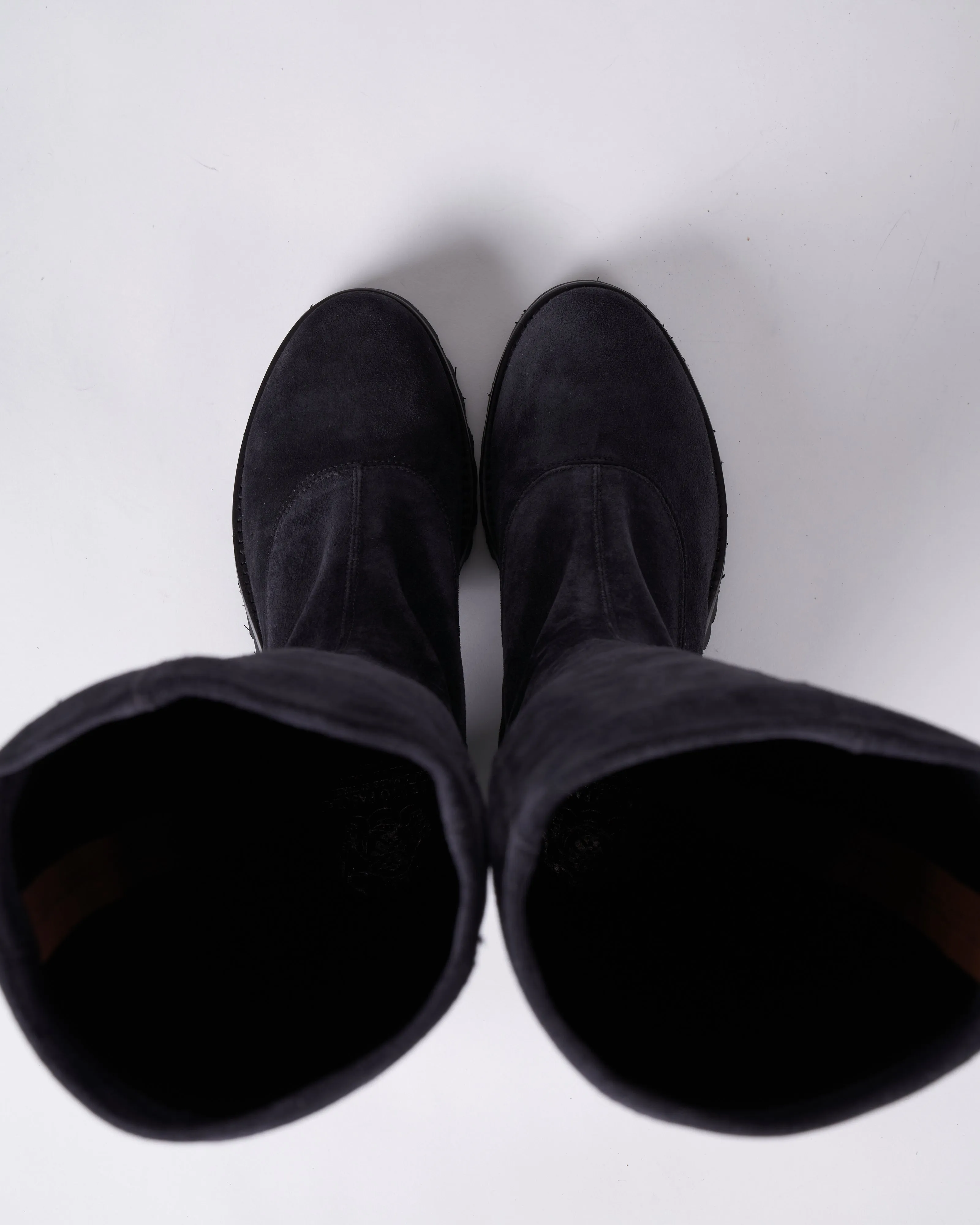 tall boot - lug sole heel - sambuco off black