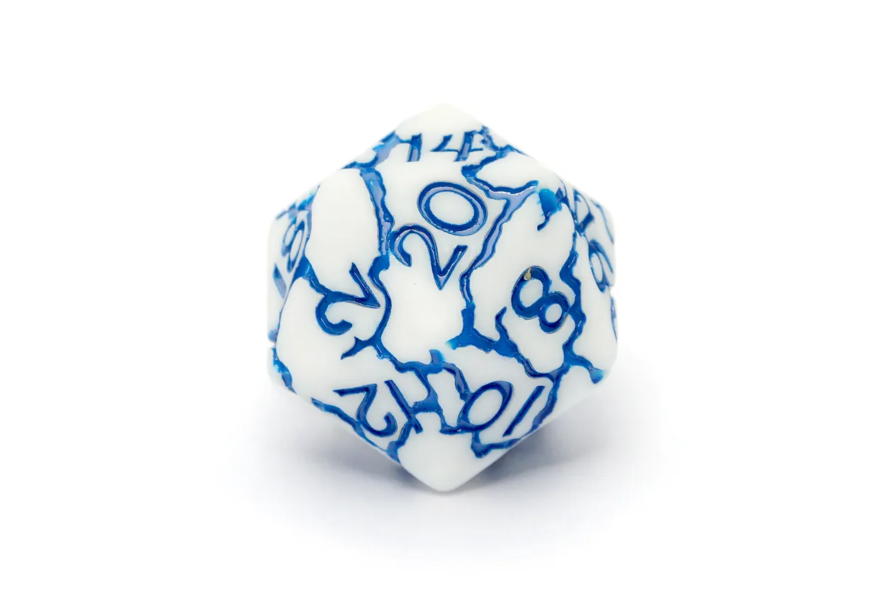 Tectonic Dice | White & Blue