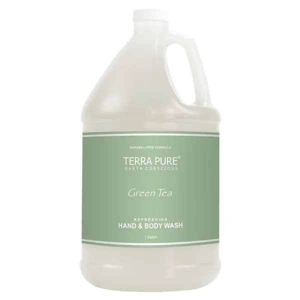 Terra Pure Green Tea Bath Toiletry 4 Pack Gallon Set