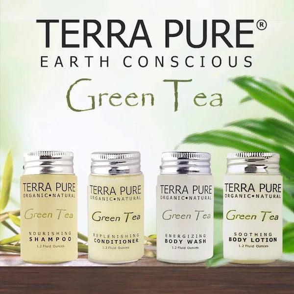 Terra Pure Green Tea Bath Toiletry 4 Pack Gallon Set