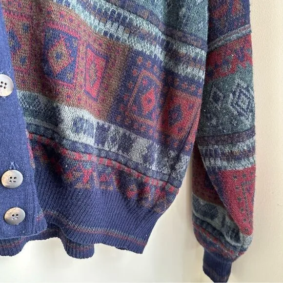 Vintage The Italian Sweater Co (Made in Italy) Vintage Wool Blend Cardigan