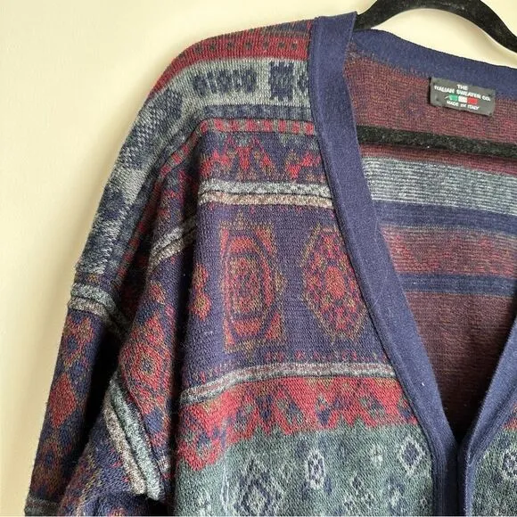 Vintage The Italian Sweater Co (Made in Italy) Vintage Wool Blend Cardigan
