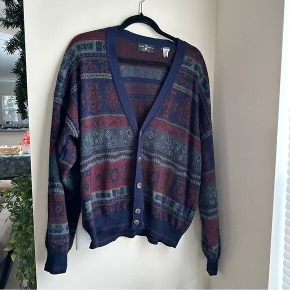 Vintage The Italian Sweater Co (Made in Italy) Vintage Wool Blend Cardigan