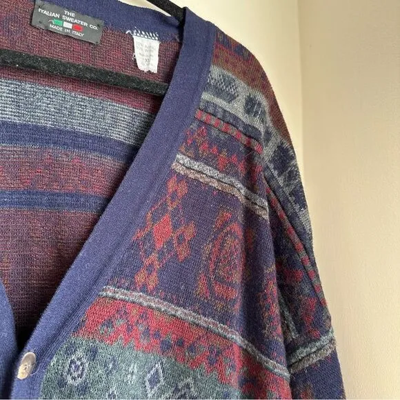 Vintage The Italian Sweater Co (Made in Italy) Vintage Wool Blend Cardigan