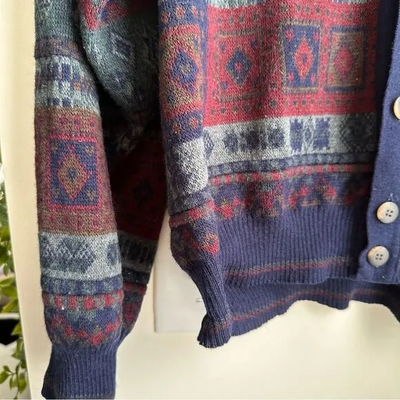 Vintage The Italian Sweater Co (Made in Italy) Vintage Wool Blend Cardigan
