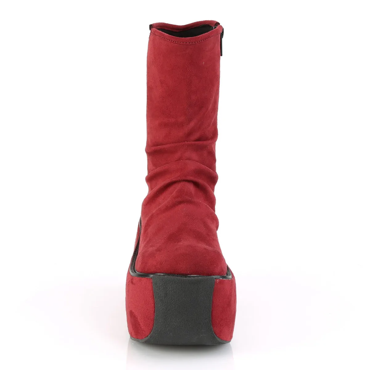 VIOLET-100  Burgundy Faux Suede