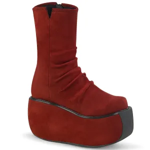 VIOLET-100  Burgundy Faux Suede
