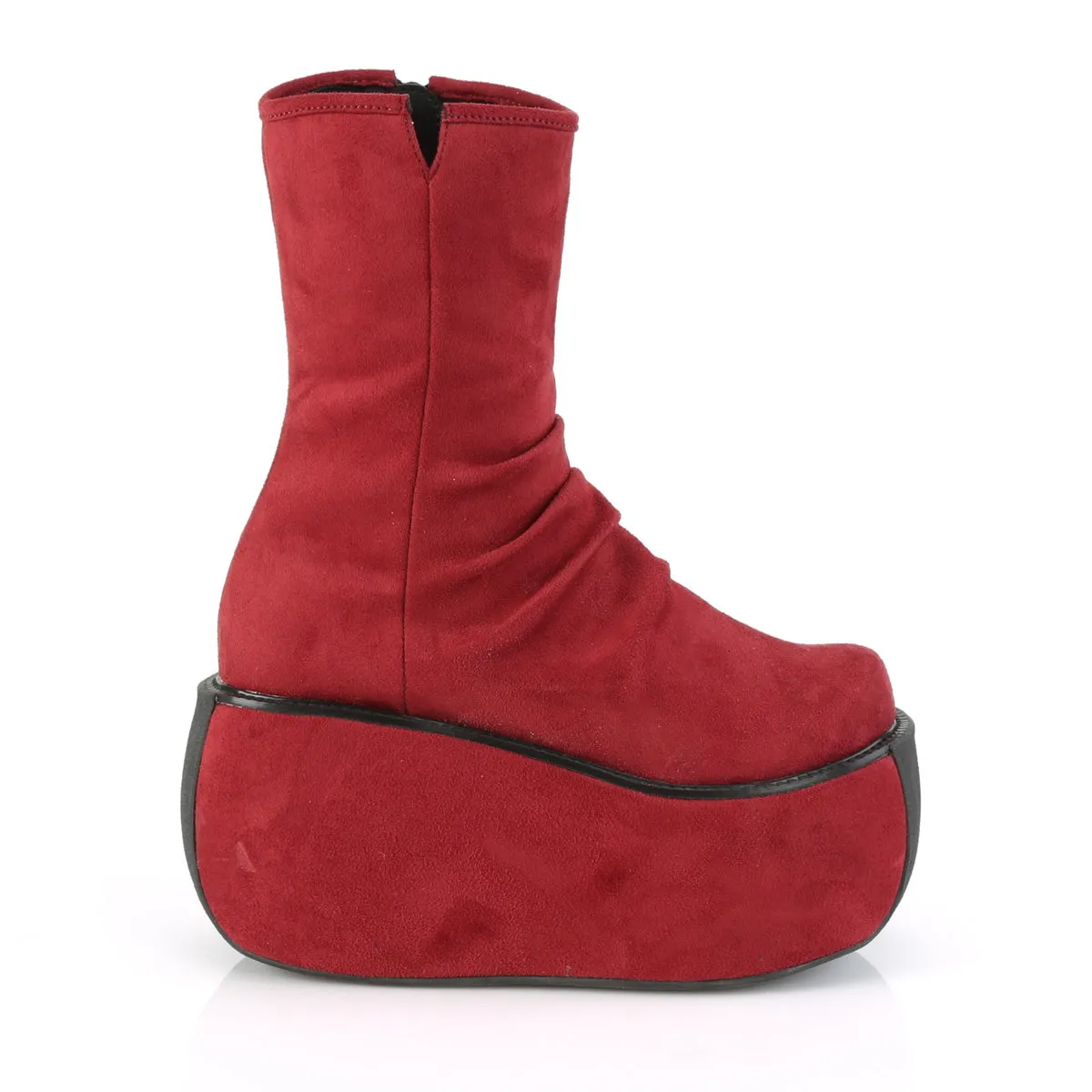 VIOLET-100  Burgundy Faux Suede