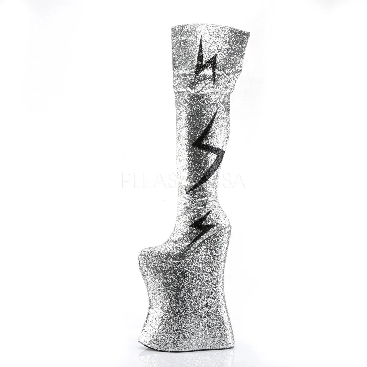 VIVACIOUS-3016  Silver-Black Glitter