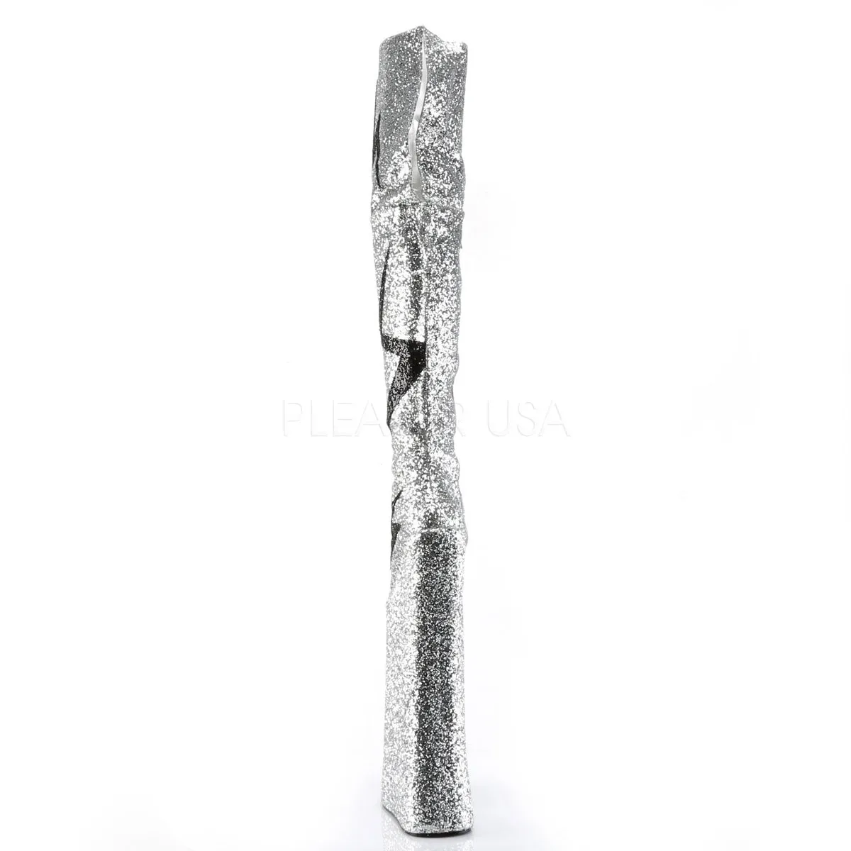 VIVACIOUS-3016  Silver-Black Glitter