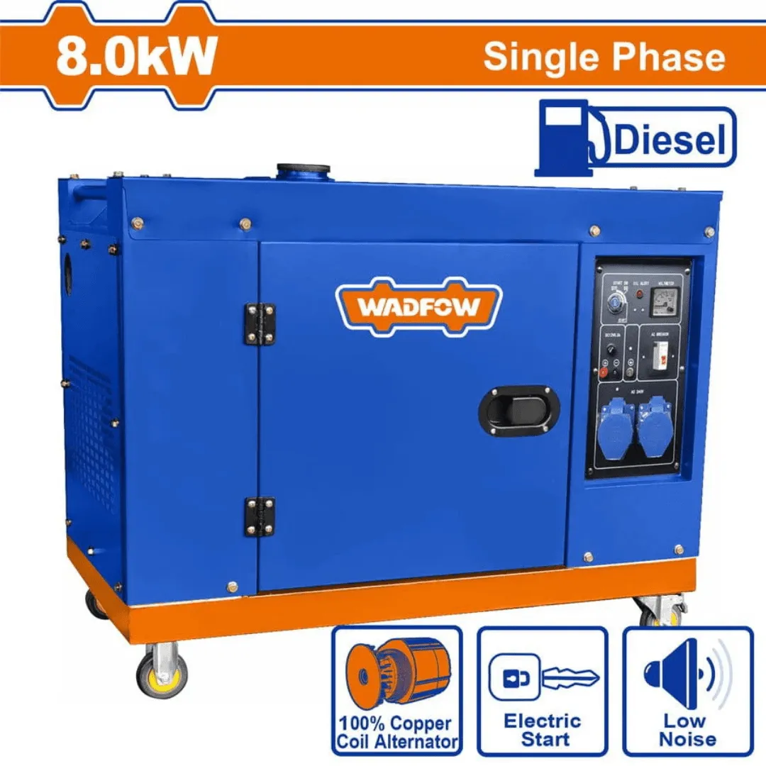 Wadfow Single Phase Diesel Generator 8000W - WDG2A100