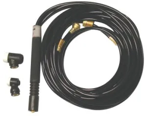 WeldCraft® Water Cooled Flexible Tig Torch Packages, Flexible Head, 12.5 ft Vinyl Cable, WP-225-12