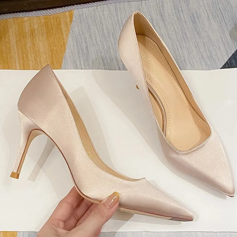 Women Pumps Midium Heel Shoes