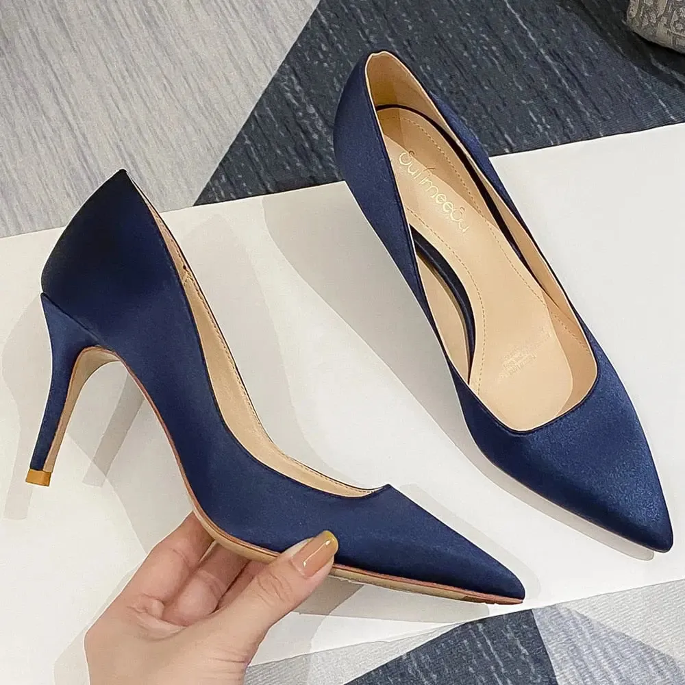 Women Pumps Midium Heel Shoes