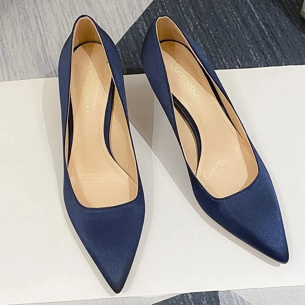 Women Pumps Midium Heel Shoes