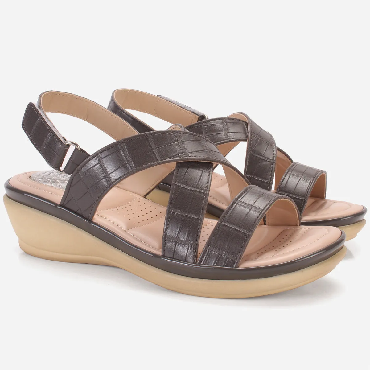 Women "ESTD" Comfort Flat Sandals