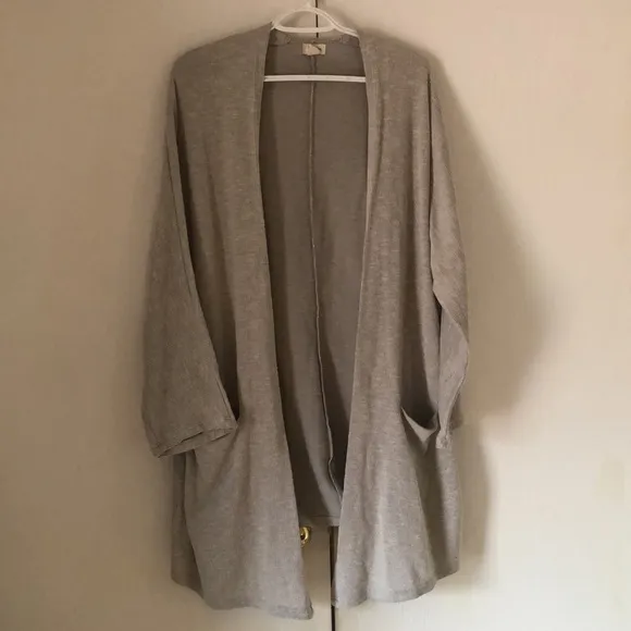 Women's Donni. Gray Open-Front kimono Sweater cardigan