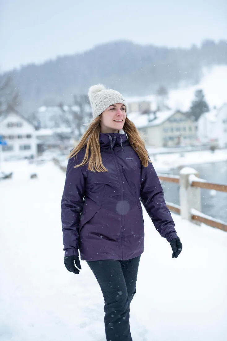 WOMEN'S HIKING WARM WATER-REPELLENT TROUSERS - SH100