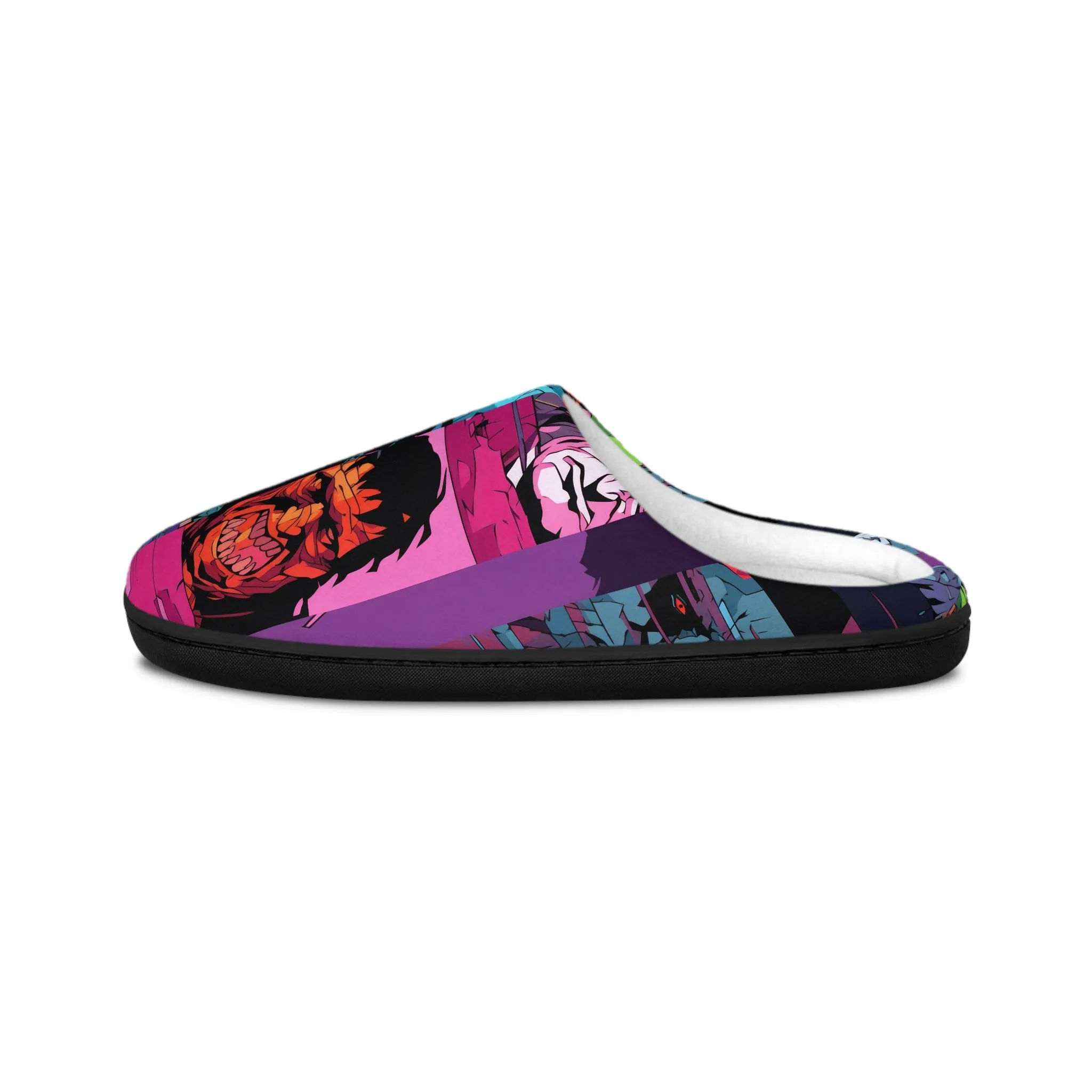 Women's Indoor Slippers - Spooky Monsters Anime Beta