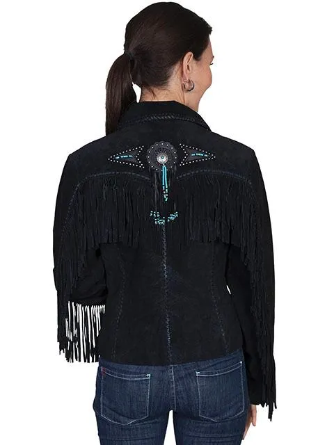 Women's Leather Jacket Collection Suede: Scully Western Frontier Fringe