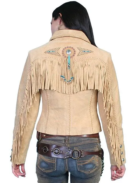 Women's Leather Jacket Collection Suede: Scully Western Frontier Fringe