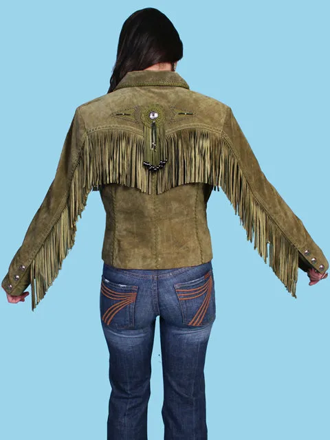 Women's Leather Jacket Collection Suede: Scully Western Frontier Fringe