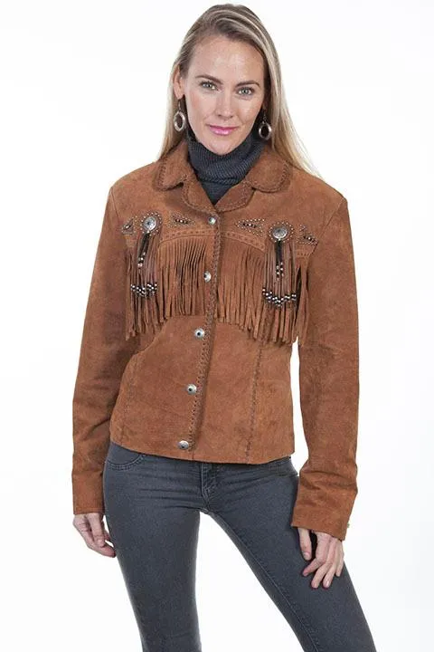 Women's Leather Jacket Collection Suede: Scully Western Frontier Fringe