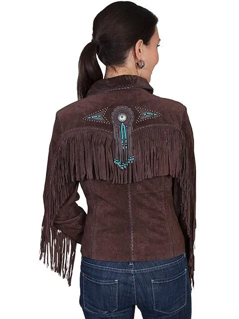 Women's Leather Jacket Collection Suede: Scully Western Frontier Fringe
