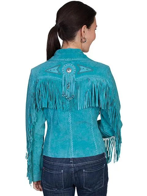 Women's Leather Jacket Collection Suede: Scully Western Frontier Fringe
