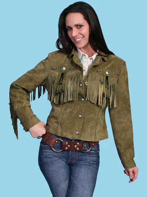 Women's Leather Jacket Collection Suede: Scully Western Frontier Fringe