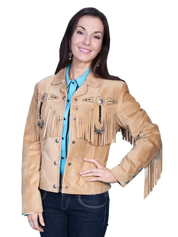 Women's Leather Jacket Collection Suede: Scully Western Frontier Fringe
