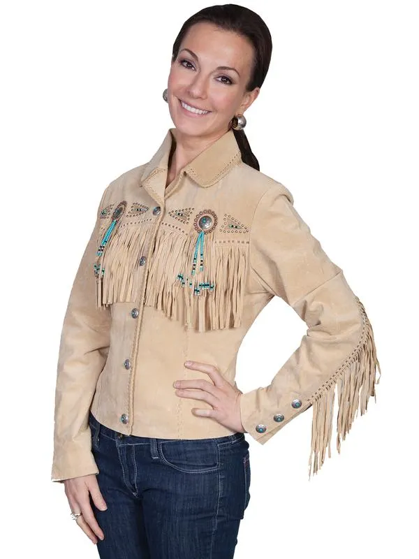 Women's Leather Jacket Collection Suede: Scully Western Frontier Fringe