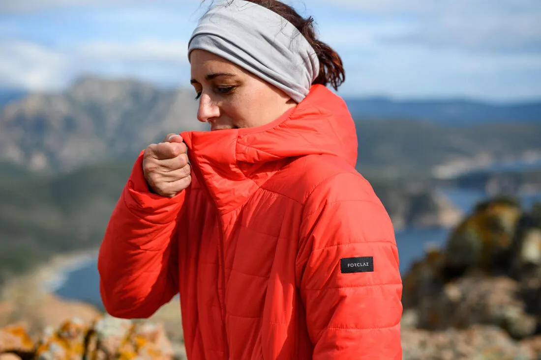Women's Mountain Trekking Padded Jacket with Hood - MT100 -5°C