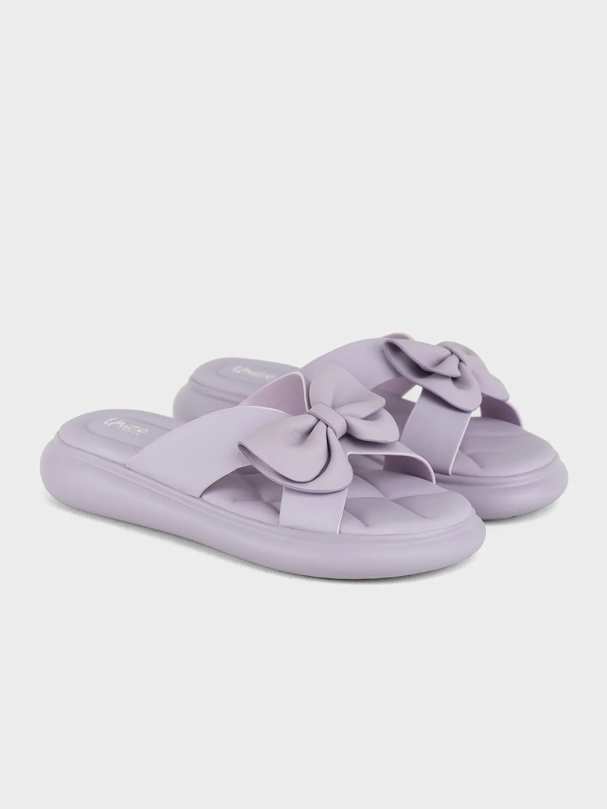 Womens "JAYDE" Bow Accented Slippers