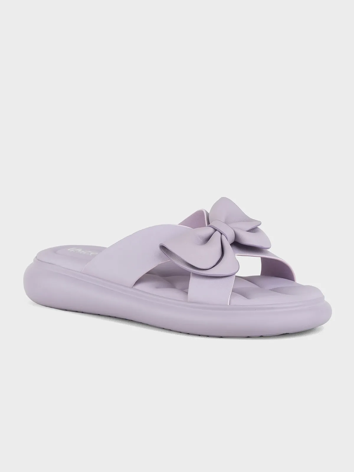 Womens "JAYDE" Bow Accented Slippers