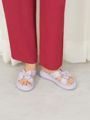 Womens "JAYDE" Bow Accented Slippers