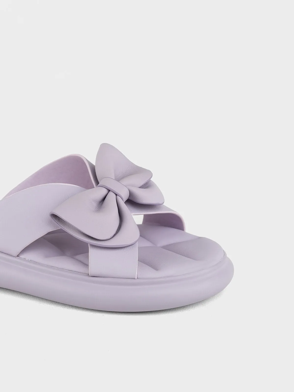 Womens "JAYDE" Bow Accented Slippers