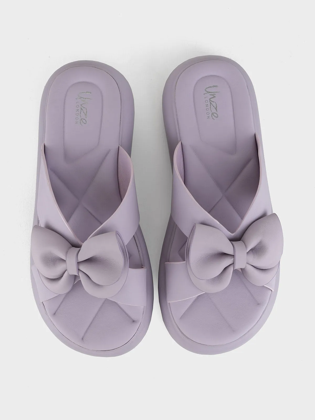 Womens "JAYDE" Bow Accented Slippers