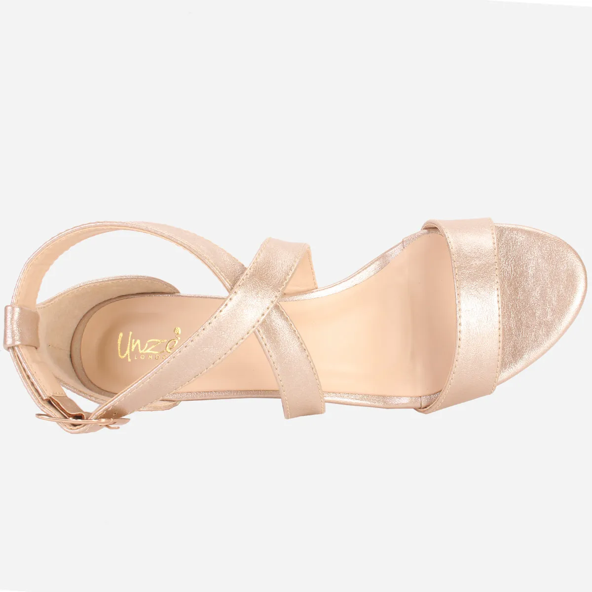 Womens "SHIETEL" Glittery Open Toe Summer Sandals