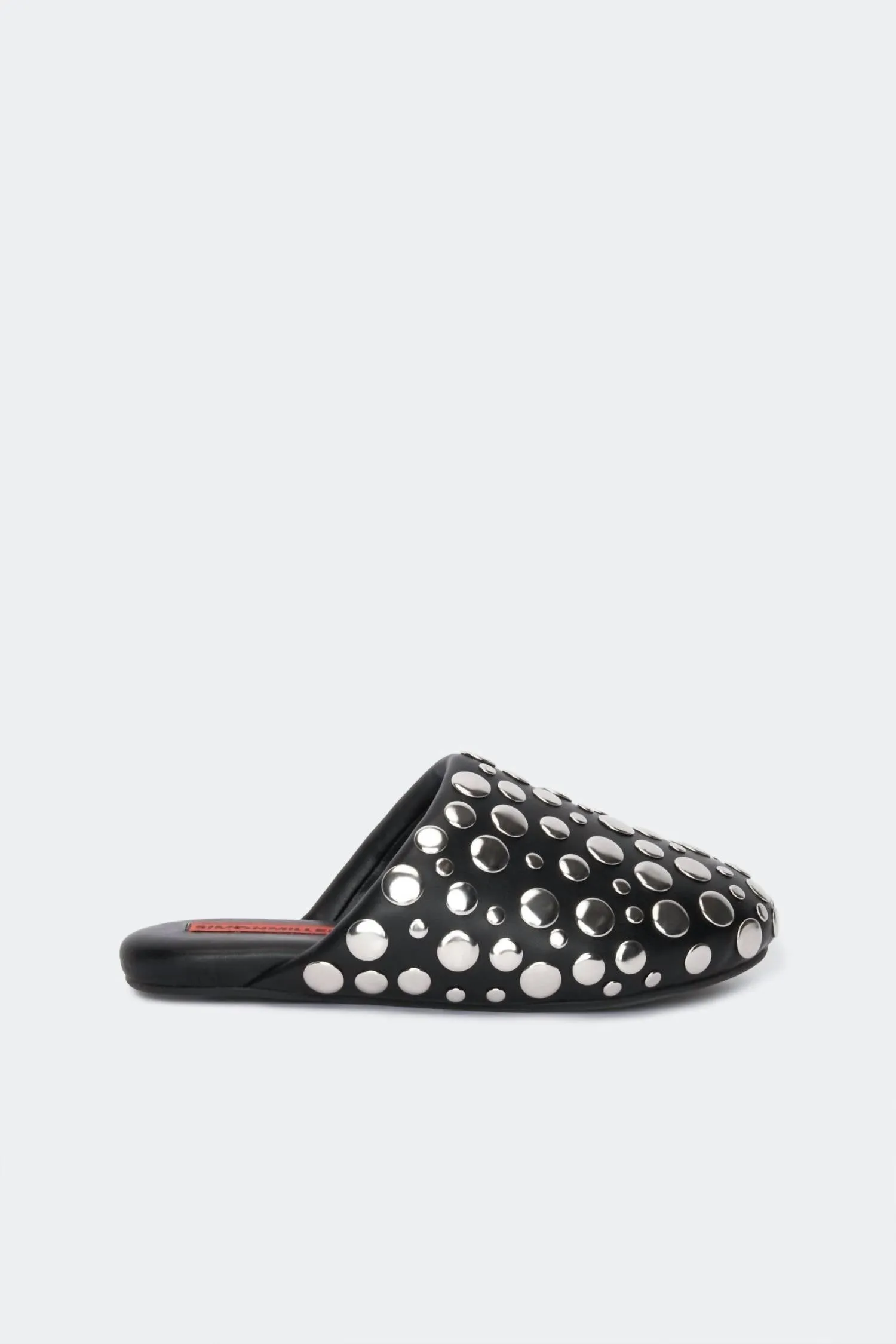 Women's Studded Bubble Slipper Shoe In Black/silver