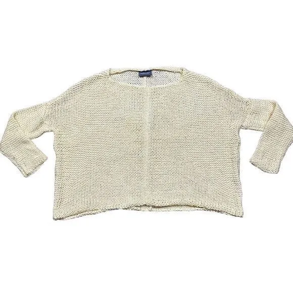 Wooden Ships Women's Yellow Knit Pullover Sweater S/M