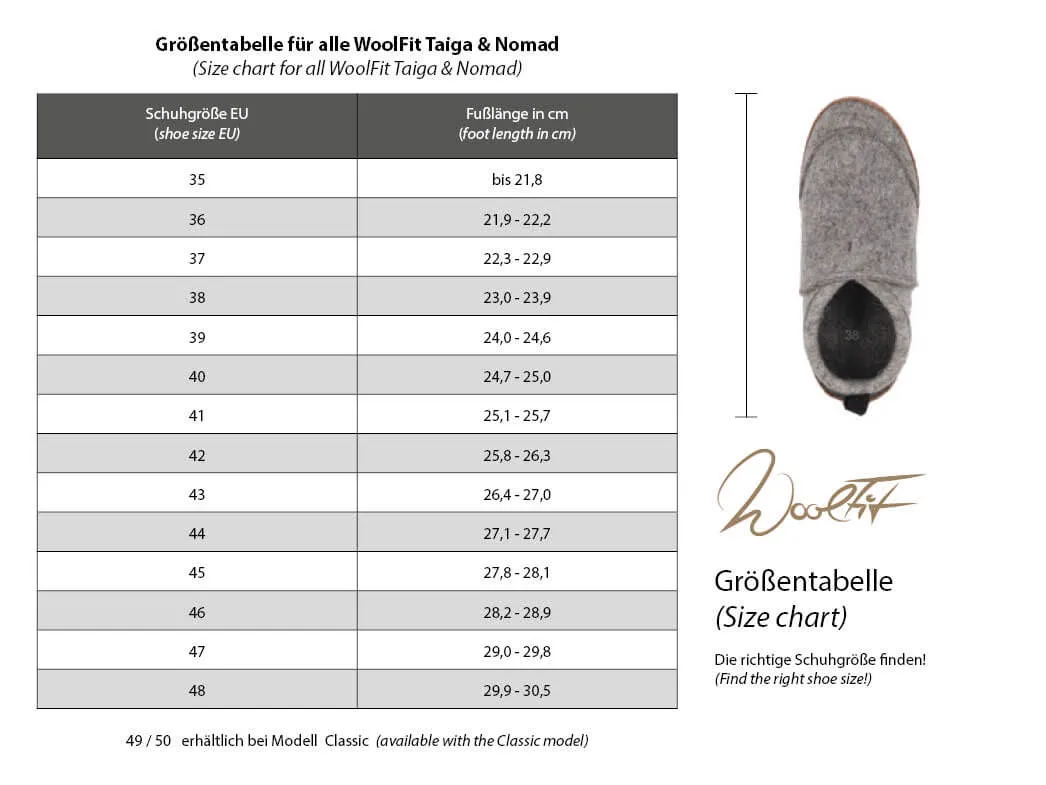 WoolFit Taiga slippers with natural rubber sole, all black