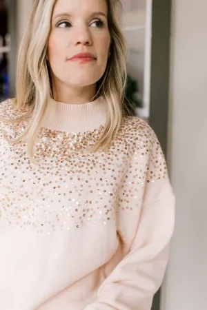 X Sparkle Blush Sweater