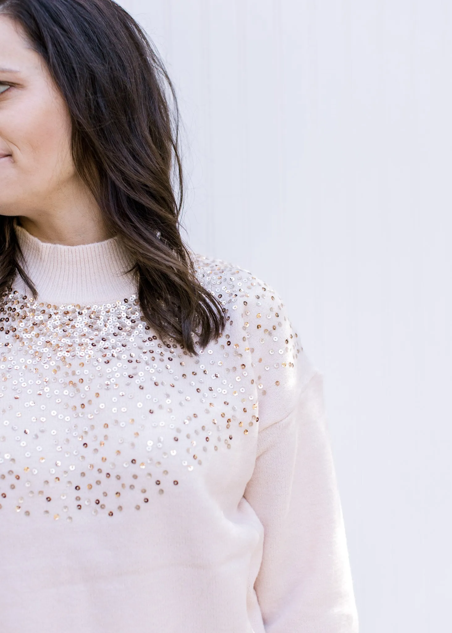 X Sparkle Blush Sweater