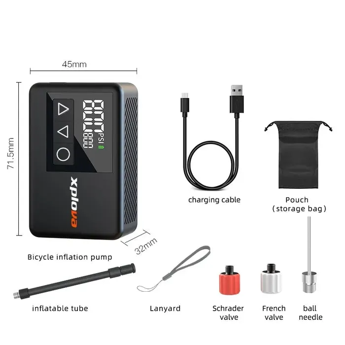 Xplova MP1 rechargeable mini tyre pump / compressor